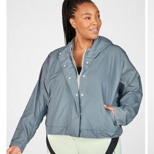 Fabletics Women’s Plus Size XXL Halle Cropped Hooded Jacket New NWT Rtl $89